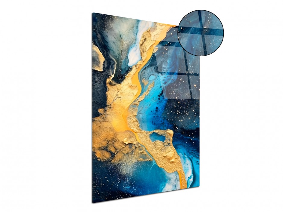 Tableau Plexiglas Rivière d’Or et d’Azur
