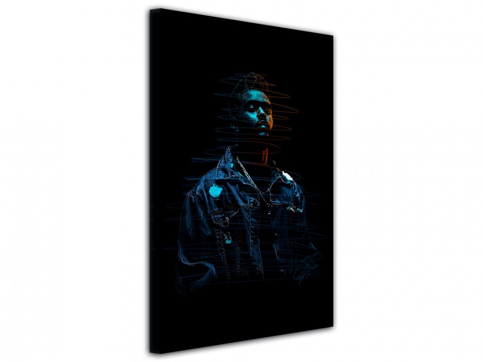 Tableau toile imprimée Lueur bleutée