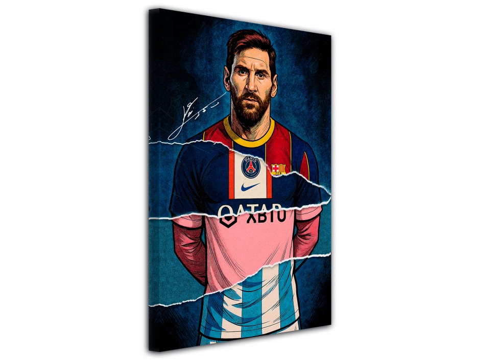 Tableau toile imprimée Messi Légendaire