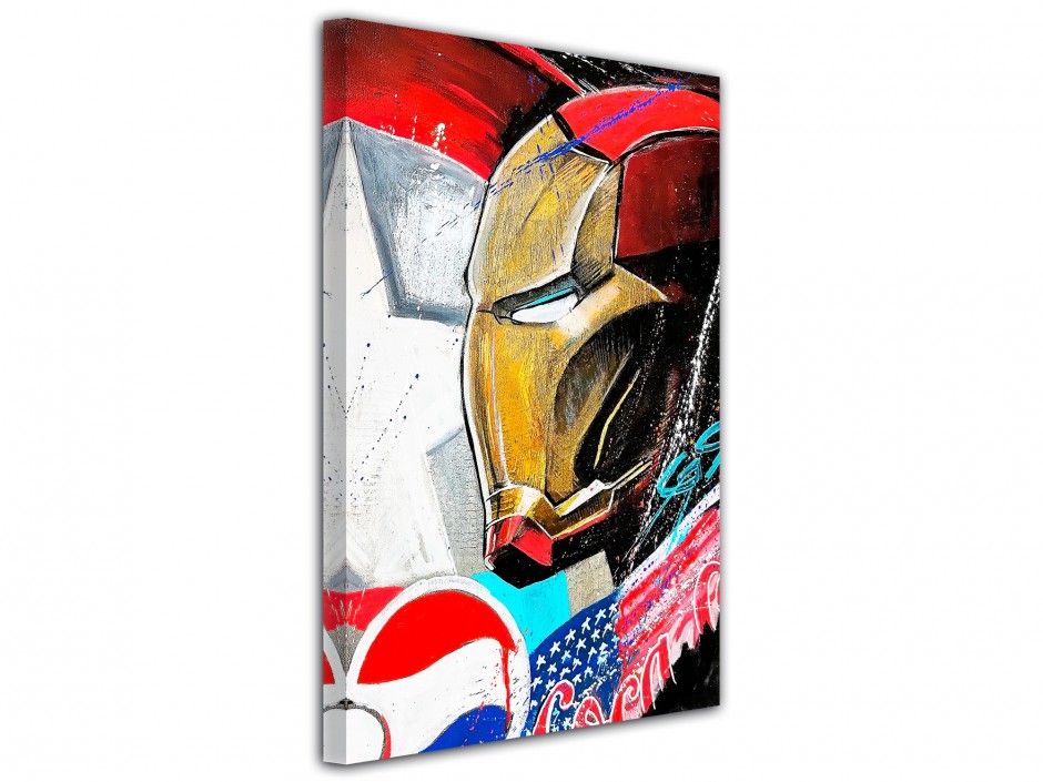 Tableau toile imprimée Iron Man Pop Art