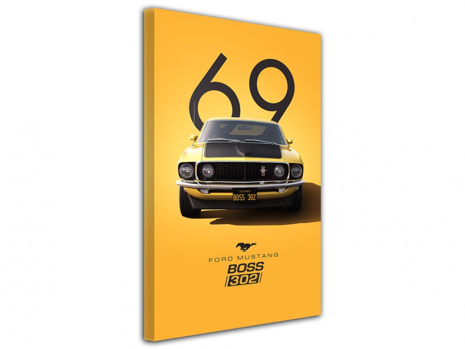 Tableau toile Ford Mustang Boss 302 1969