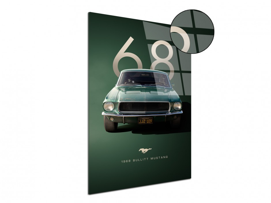 Tableau Plexiglas Mustang Bullitt 1968