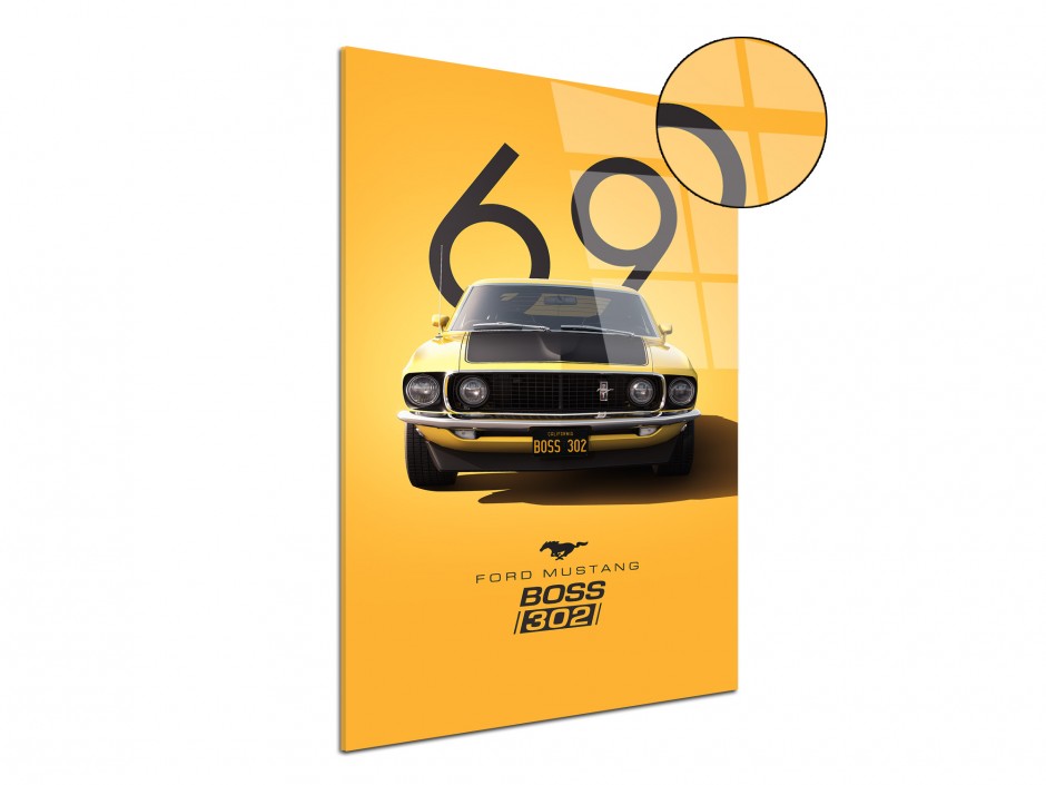 Tableau Plexiglas Ford Mustang Boss 302 1969