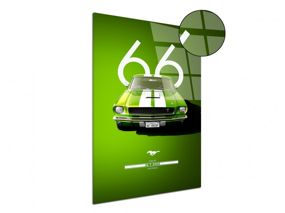 Tableau Plexiglas Mustang Shelby GT350 1966 (Vert)