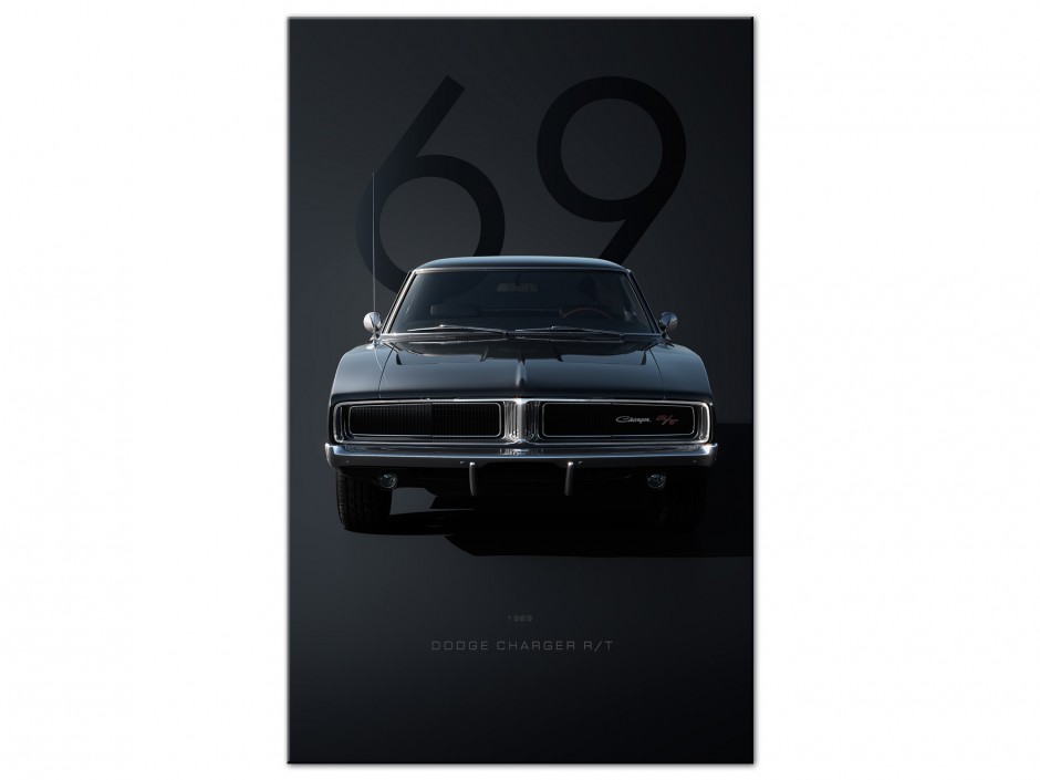 Tableau Aluminium Dodge Charger R/T 1969