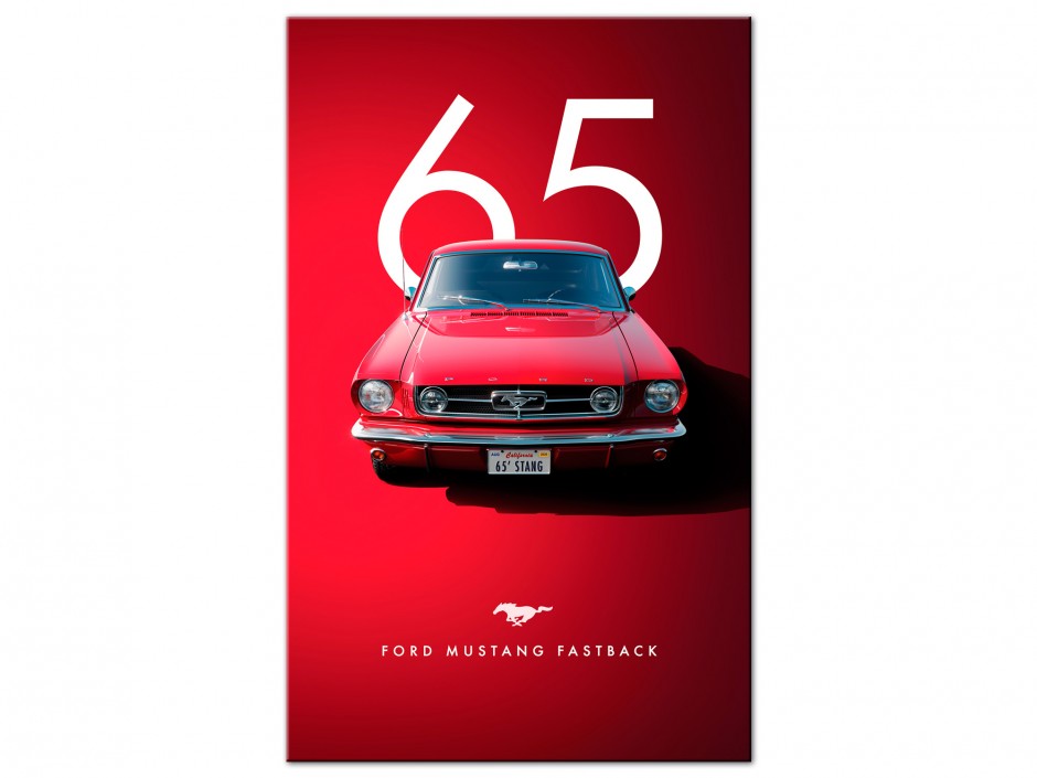 Tableau Aluminium Ford Mustang Fastback 1965