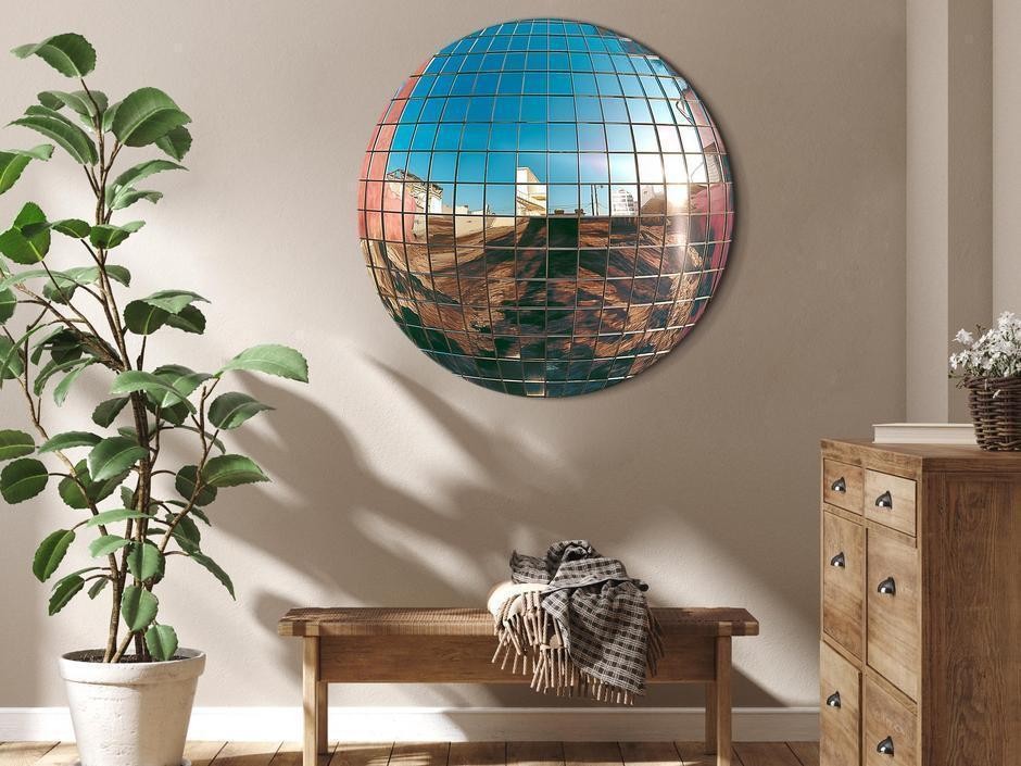 Tableau rond - Platinum disco ball
