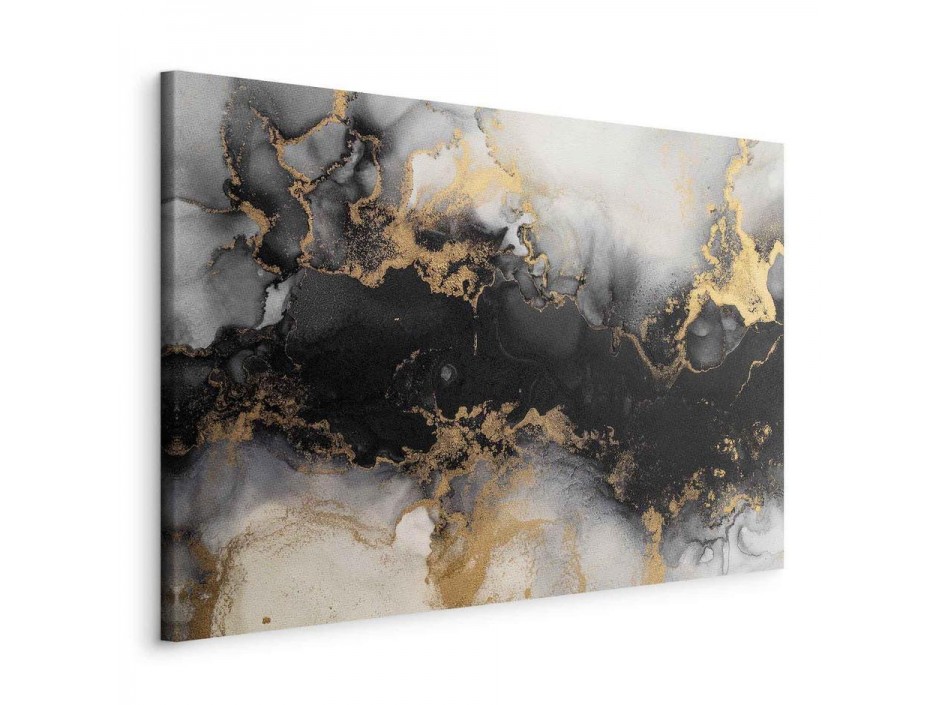 Tableau - Golden explosions – abstract pattern inspired by marble