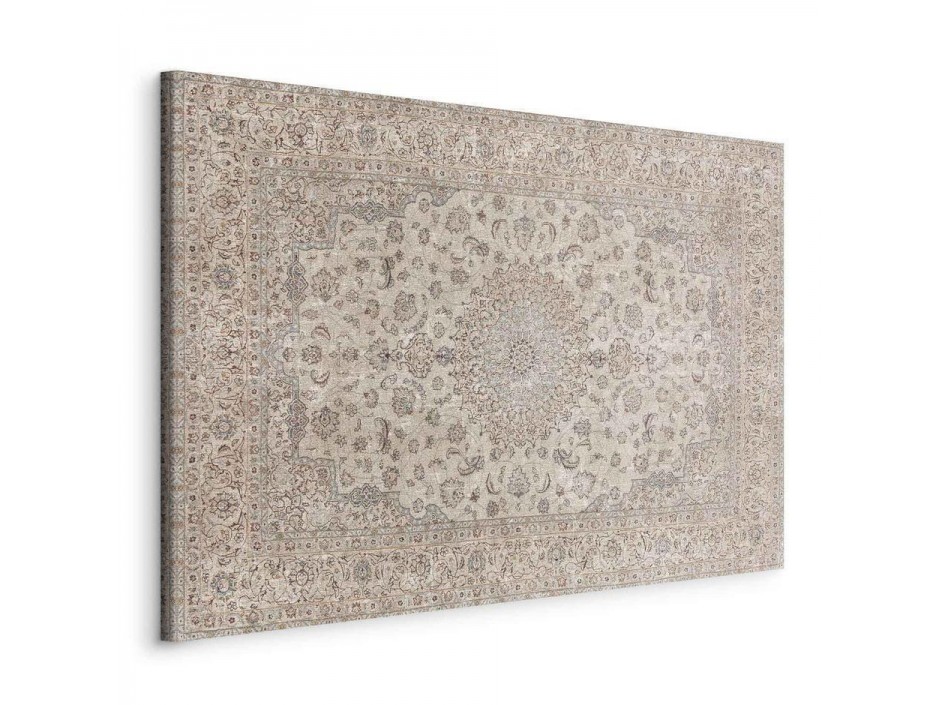 Tableau - Sand carpet - worn Persian carpet with rich decorative motifs