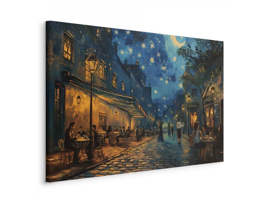 Tableau - Paris street – a painting inspired by Vincent van Goghs style