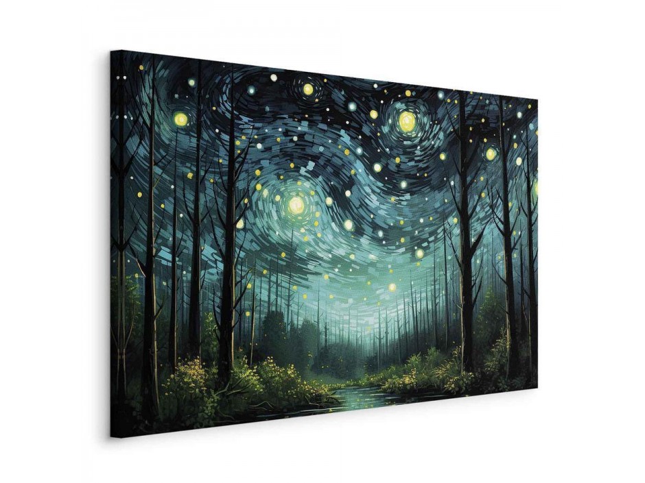 Tableau - Starry night - a contemporary version of Van Goghs night sky