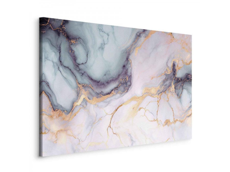 Tableau - Pastel stones - pink and blue structures on a marble base