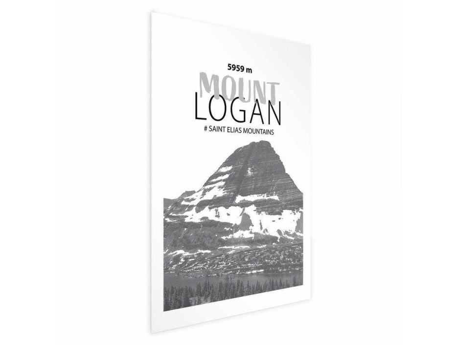Poster - The majestic Mount Logan mountain peak, crown of mountains, mountain landscape