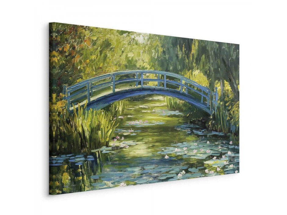 Tableau - Impressionist bridge - painting of a bridge against a picturesque background