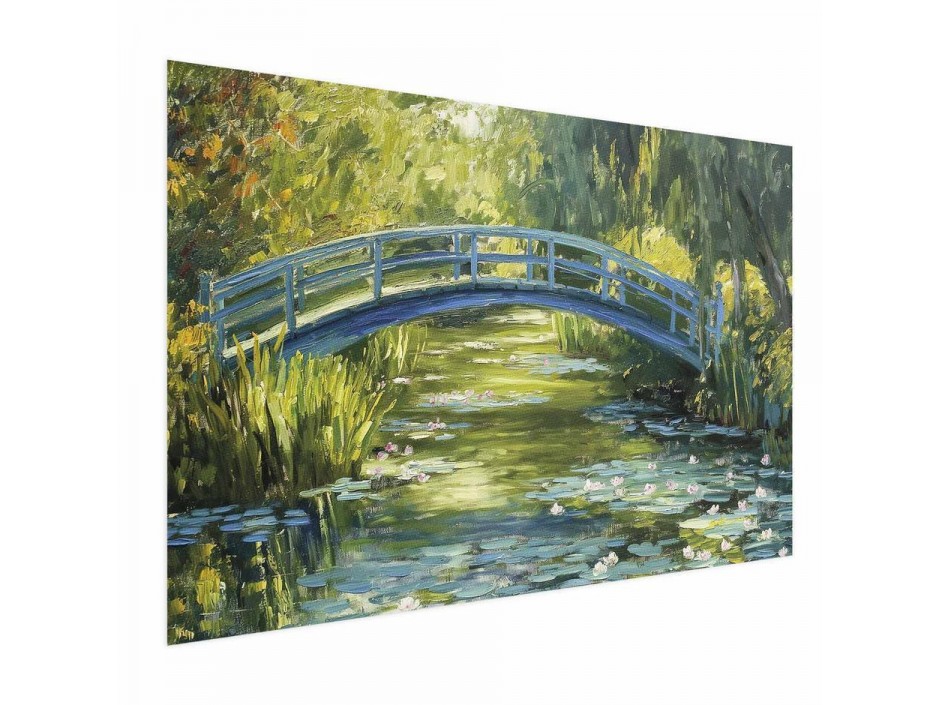 Poster - Impressionist bridge - painting of a bridge against a picturesque background