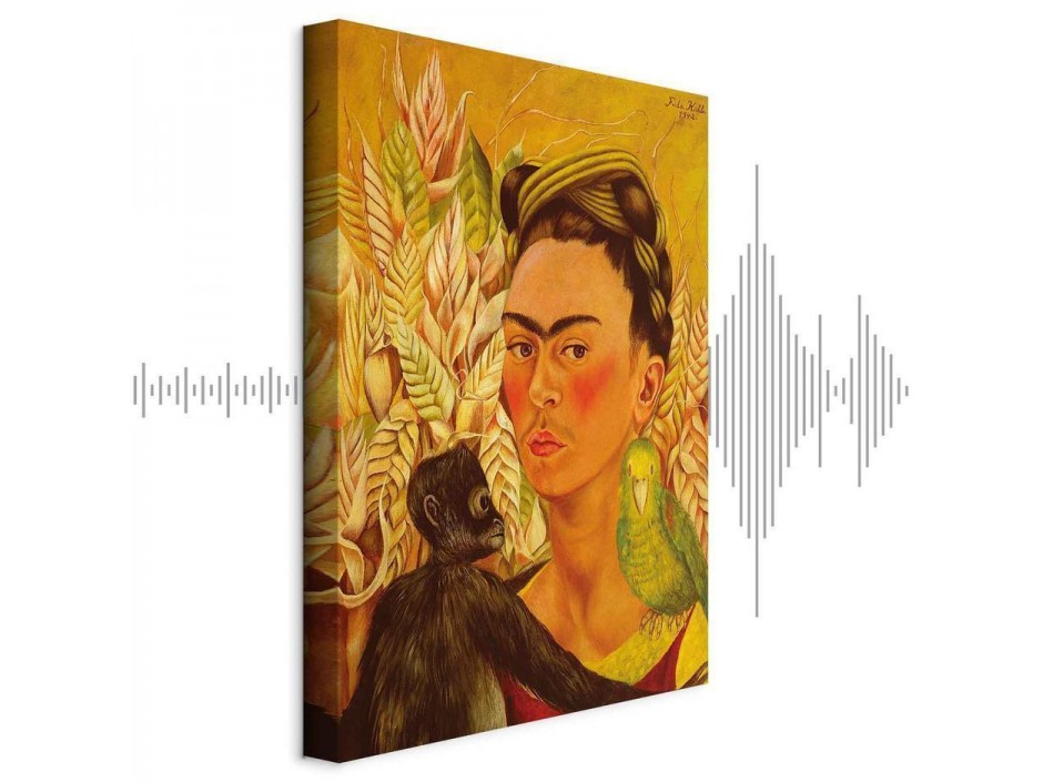 Tableau - Frida Kahlo – Self-Portrait with Monkey and Parrot