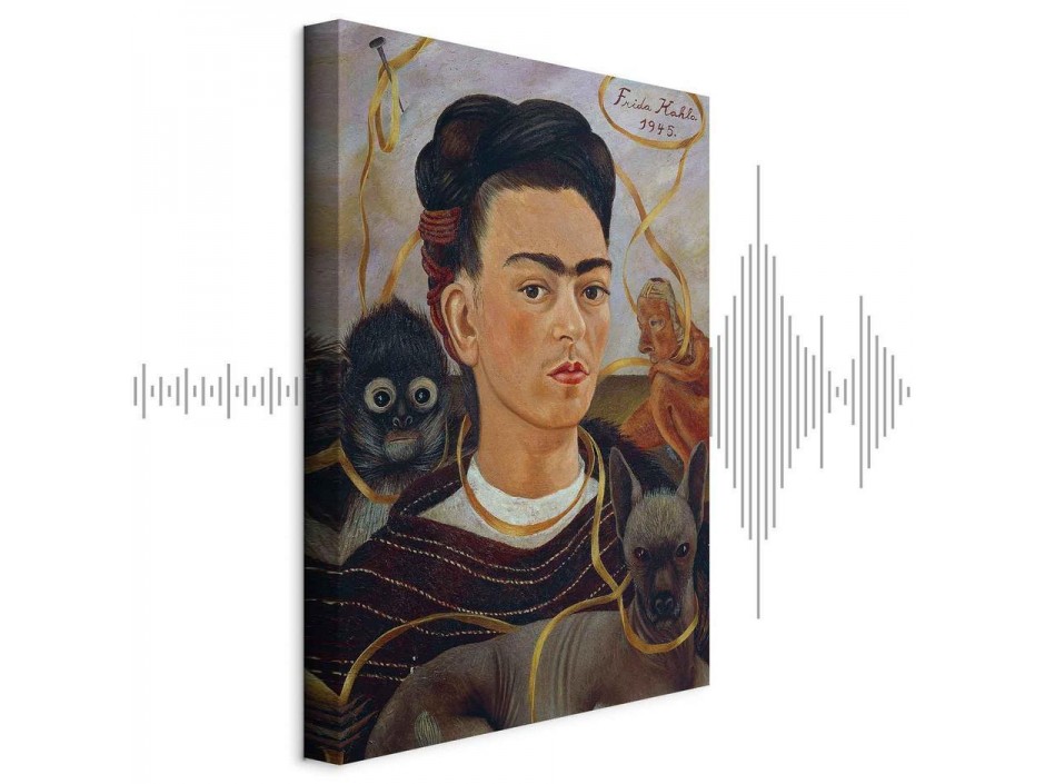 Tableau - Frida Kahlo – Self-Portrait with Changuito