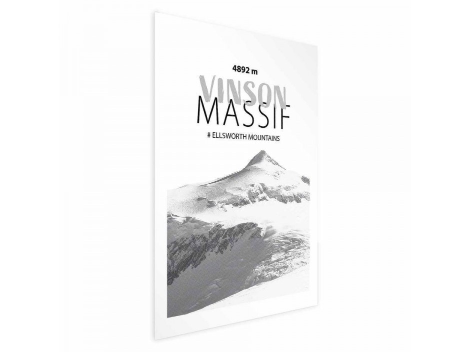 Poster - The majestic Vinson Massif mountain peak, crown of mountains, mountain landscape