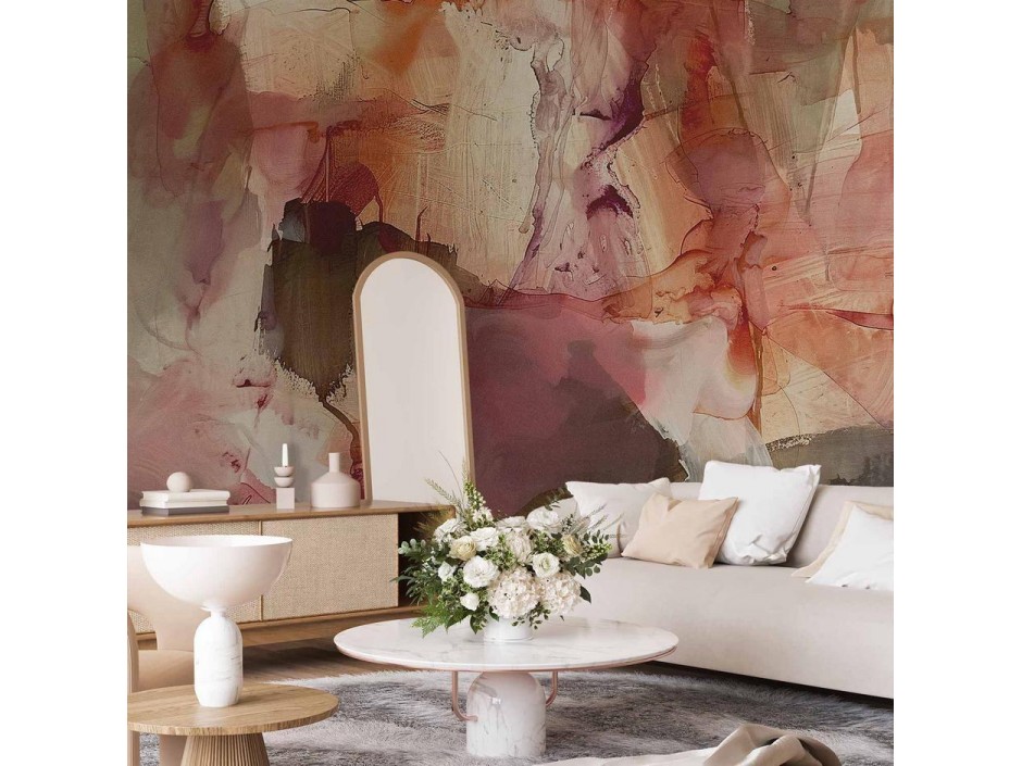 Papier peint - Spring composition – transparencies and forms in watercolor style