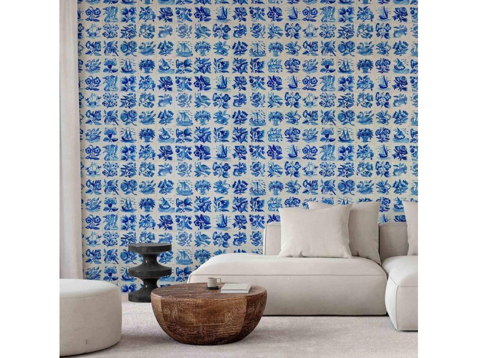 Papier peint - Azulejos tiles – traditional Portuguese ceramic tiles