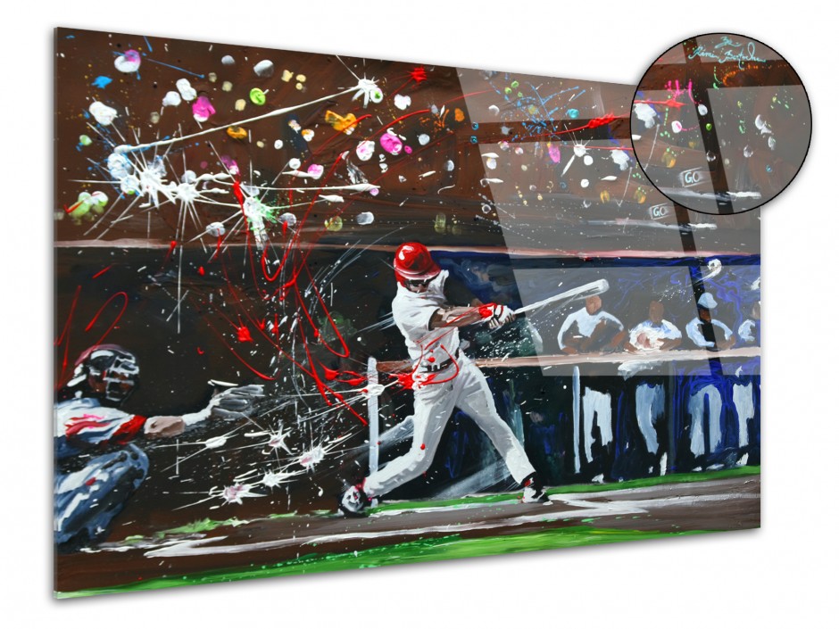 Tableau plexiglas décorative reproduction peinture Baseball
