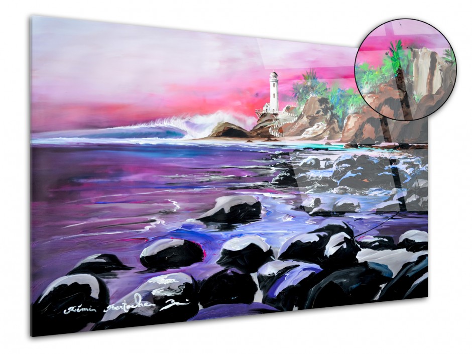 Tableau plexiglas imprimée reproduction peinture Rémi Bertoche Le Phare