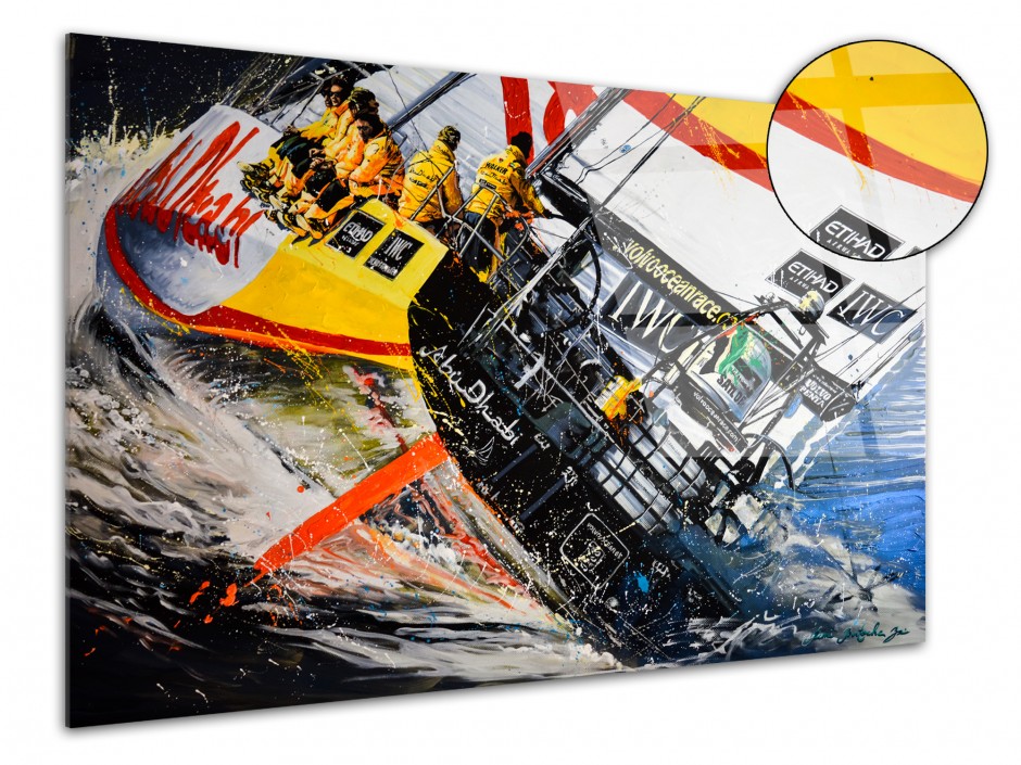 Reproduction peinture Rémi Bertoche sur plexiglas imprimée Ocean Race