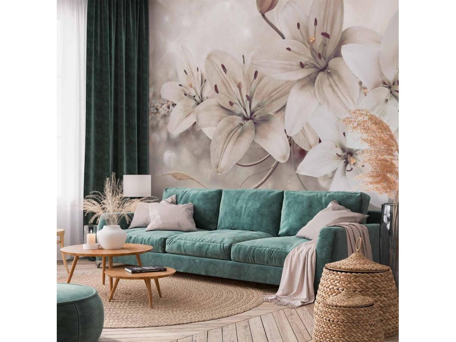 Papier peint - Diamond Lilies