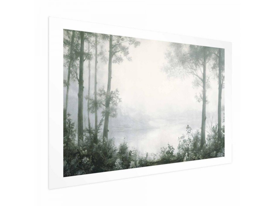 Poster - Forest and Pond in Patinated Green