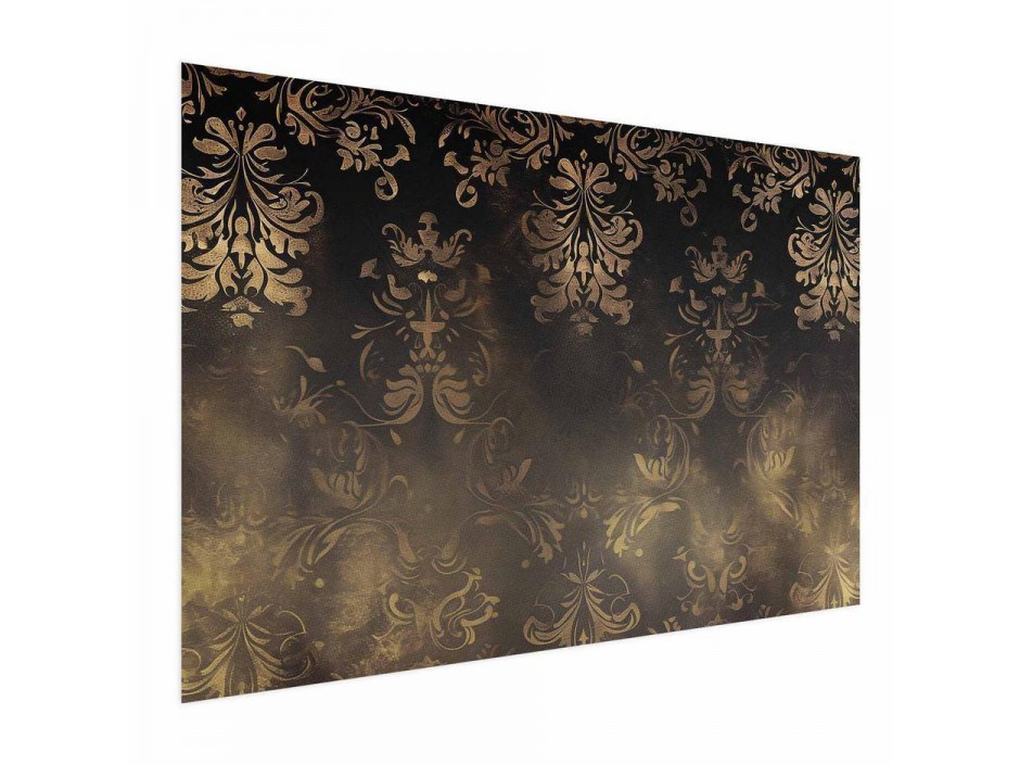 Poster - Dark Baroque Patterns with Golden Accents