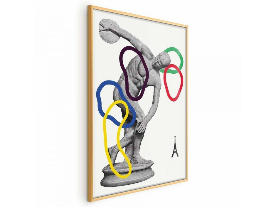 Poster - Collage Graphic - Discus Thrower - Sculpture
