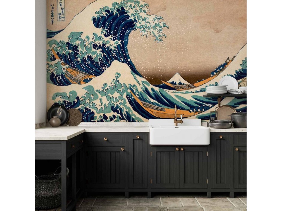 Papier peint - Hokusai: The Great Wave off Kanagawa (Reproduction)