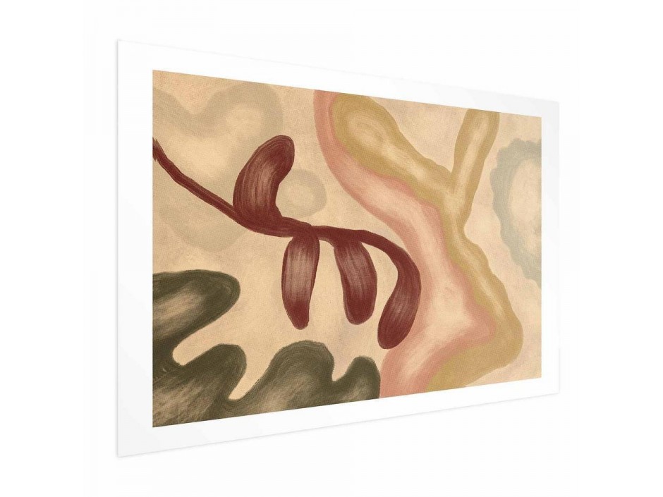 Poster - Colorful Shapes - worn figures in lime wash technique