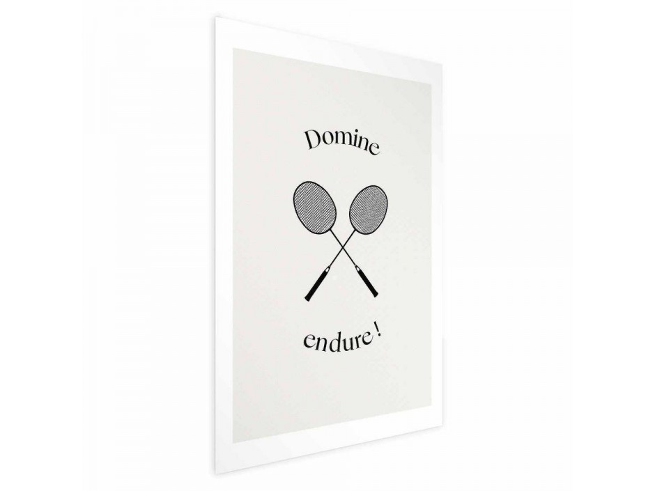Poster - Summer Games - Badminton Rackets on a White Background
