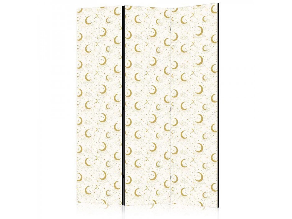 Paravent - Moonlit Nights - Delicate Moons and Clouds in Warm Tones