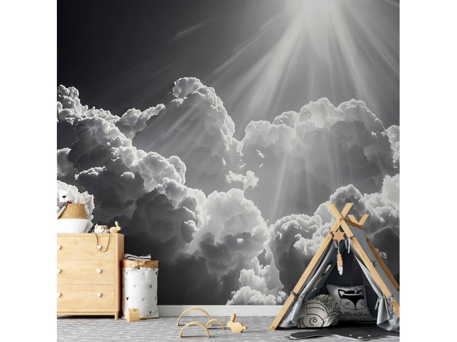 Papier peint - Hope in the Clouds: Inspiring Rays of the Sun – Awaken Emotions