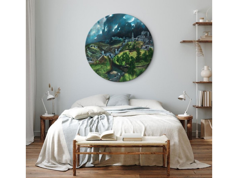 Tableau rond - El Greco – View of Toledo