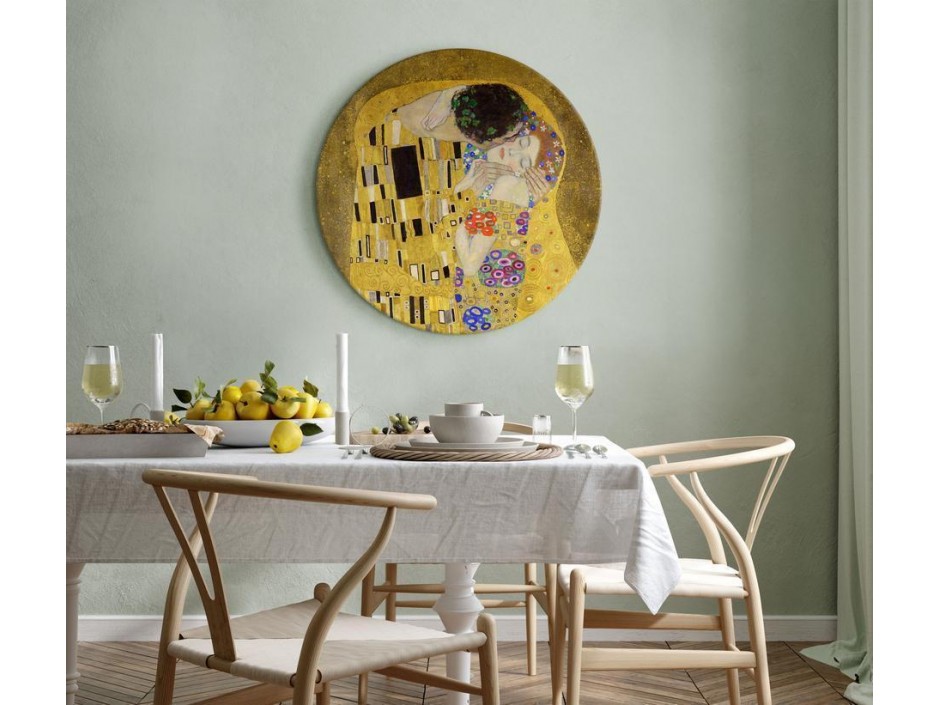 Tableau rond - Gustav Klimt – Kiss