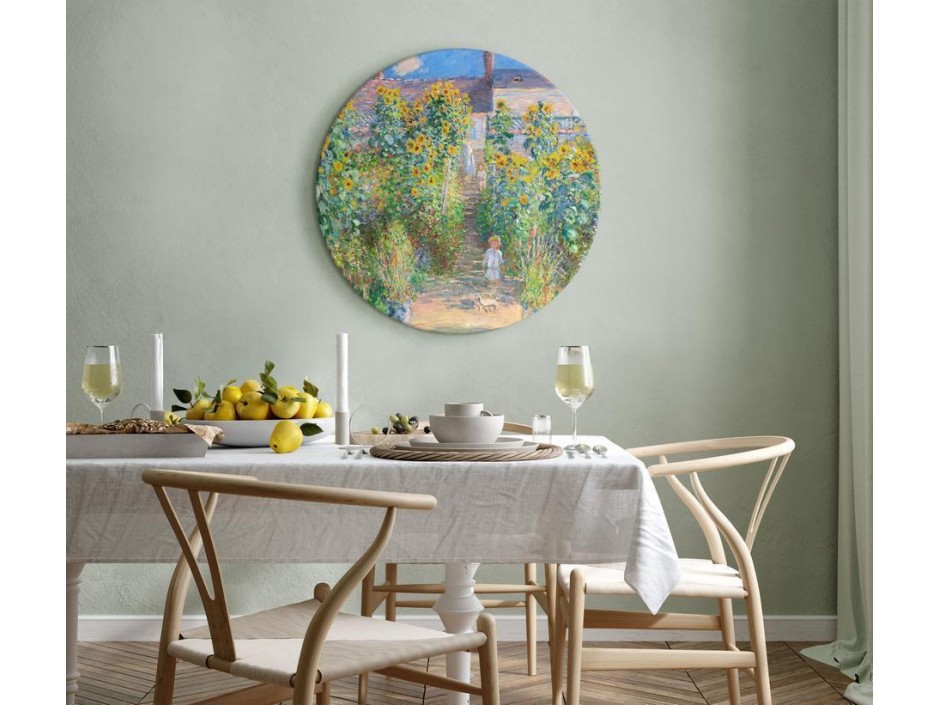 Tableau rond - Claude Monet – Monet’s Garden at Vétheuil
