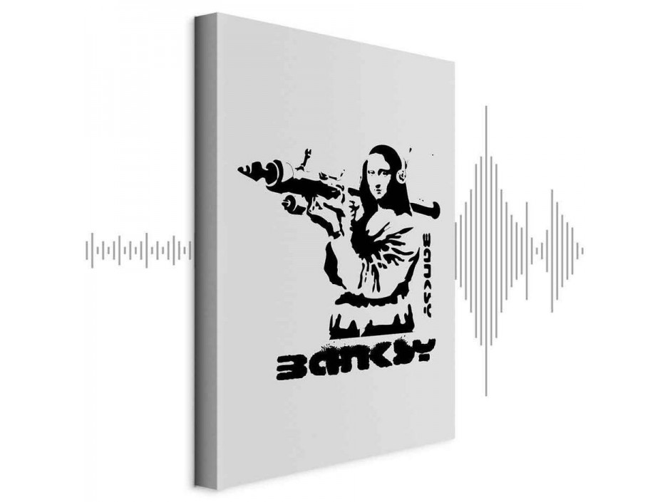 Tableau - Contrast Duel (1-part) - Banksy on Mural with Mona Lisa