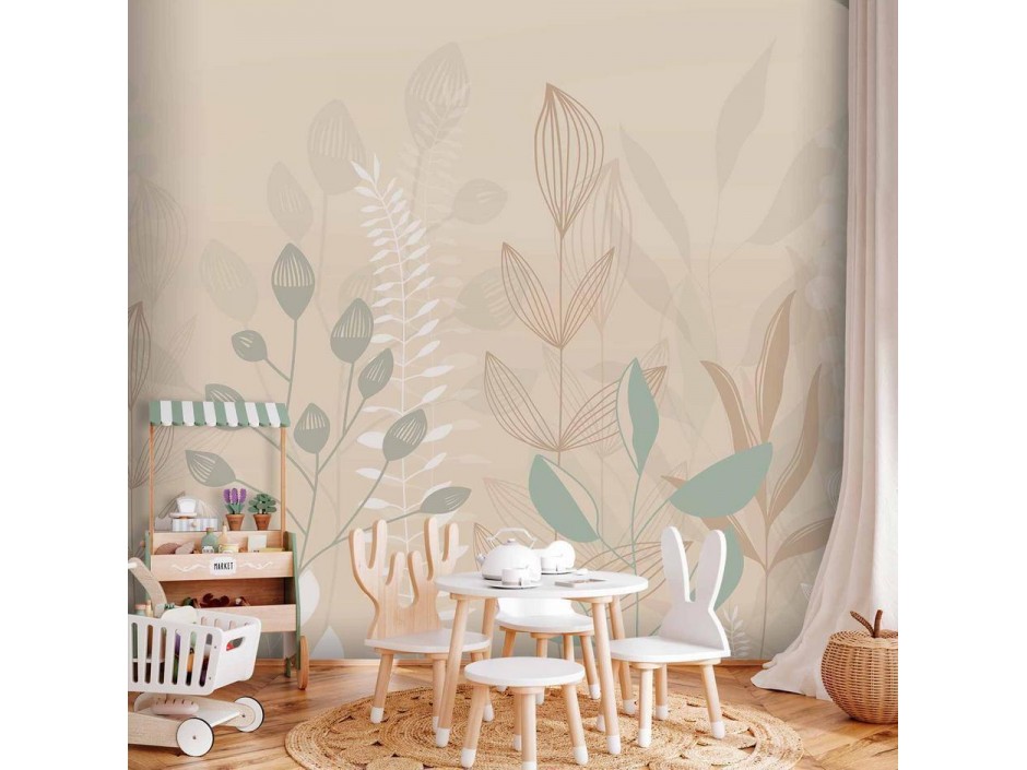 Papier peint - Pastel and Beige Glade