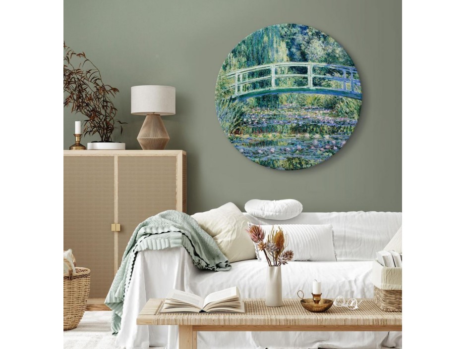Tableau rond - Claude Monet – Footbridge in Giverny