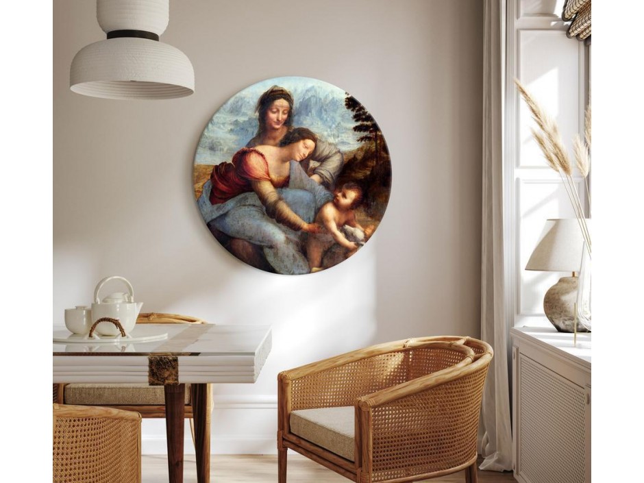 Tableau rond - Leonardo da Vinci – The Virgin and Child with Saint Anne
