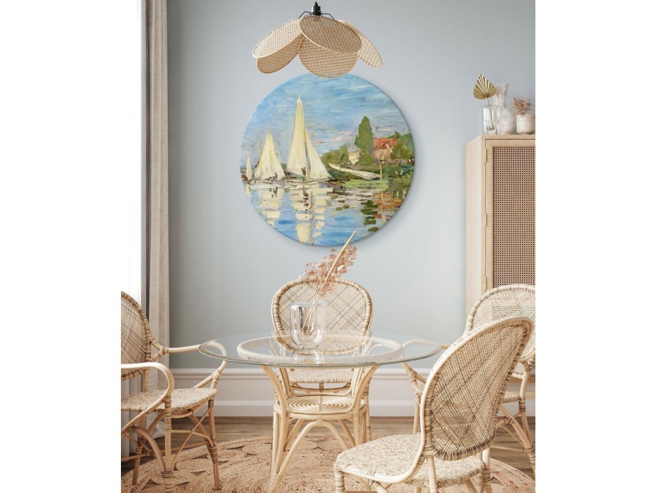 Tableau rond - Claude Monet – Regattas at Argenteuil
