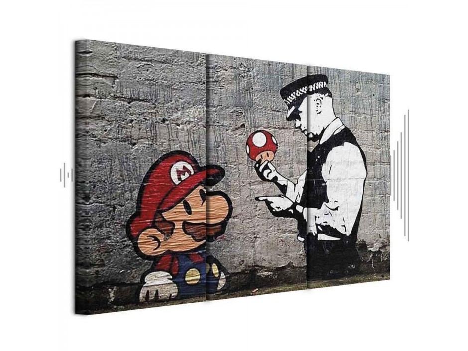 Tableau - Super Mario Mushroom Cop by Banksy
