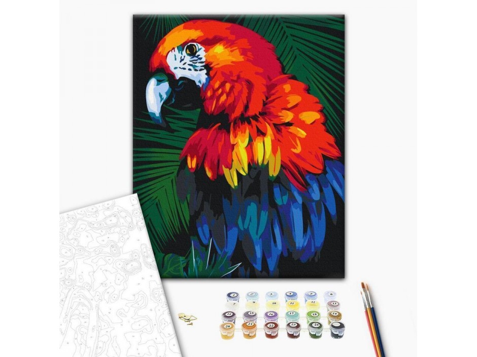 Tableau à peindre par soi-même - Perroquets