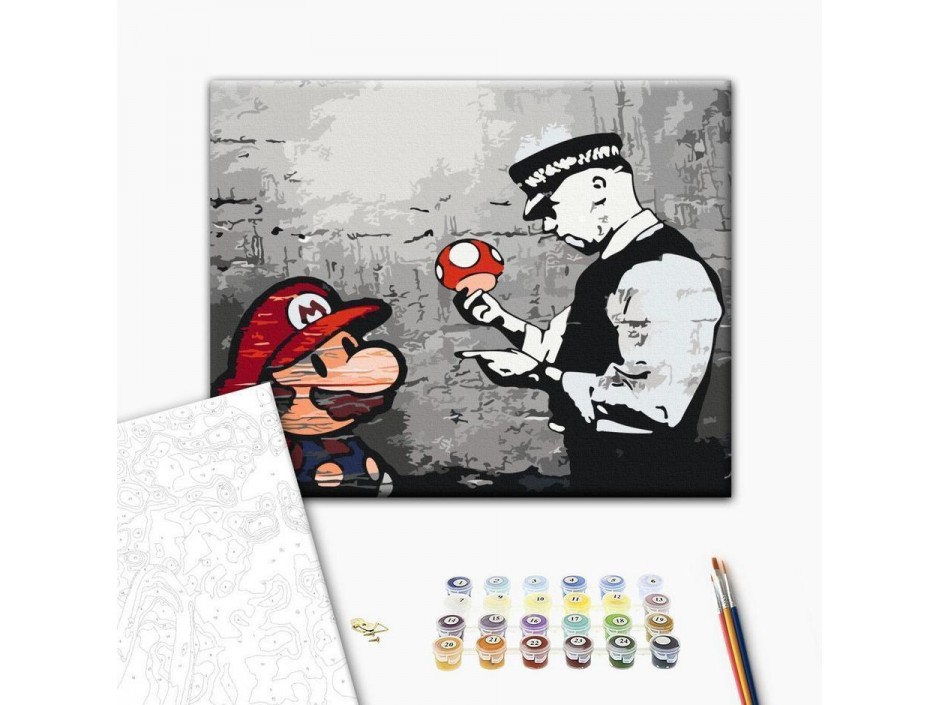 Tableau à peindre par soi-même - Mario (Banksy)