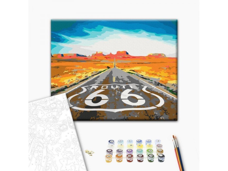 Tableau à peindre par soi-même - Route 66
