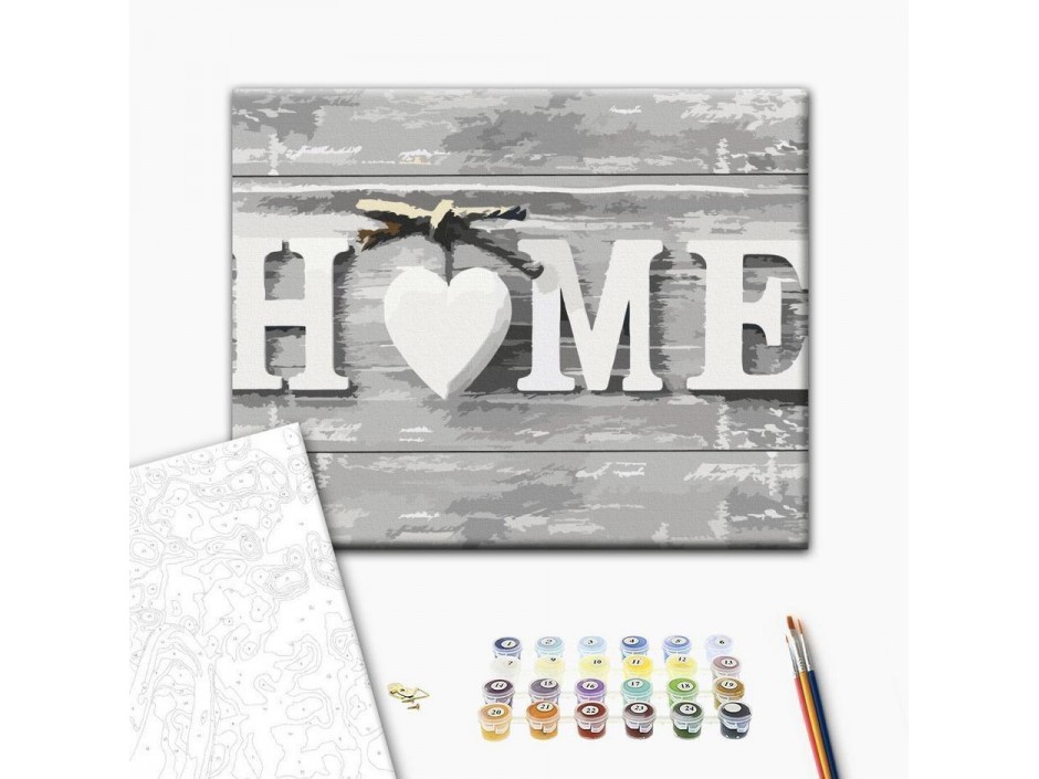 Tableau à peindre par soi-même - Home (texte)