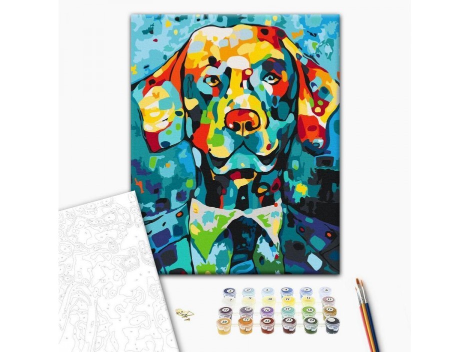 Tableau à peindre par soi-même - Chien (portrait)